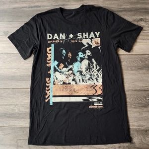 Dan + Shay Country Pop 2019 Summer Tour Black Graphic T-Shirt Size S
